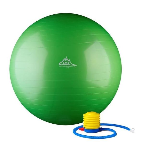 Black Mountain Products Black Mountain Products 55cm Green Gym Ball 55 cm Static Strength Exercise Stability Ball with Pump; Green 55cm Green Gym Ball